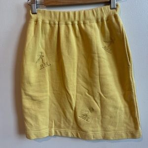 Issey Miyake Hai Sportswear Yellow Mini Sweat Skirt